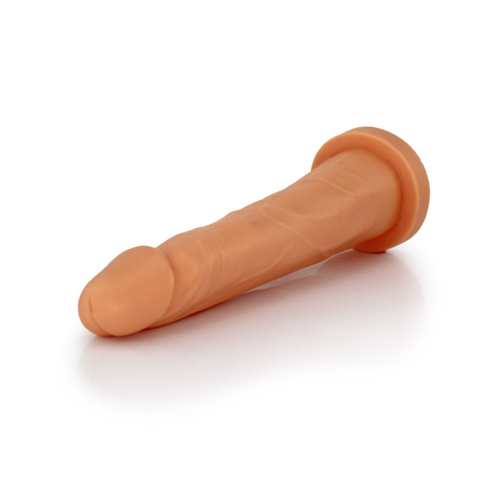 Capa Peniana sem Vibrador em PVC Bege - superf�cie do material, plasticidade e acabamento uniforme
