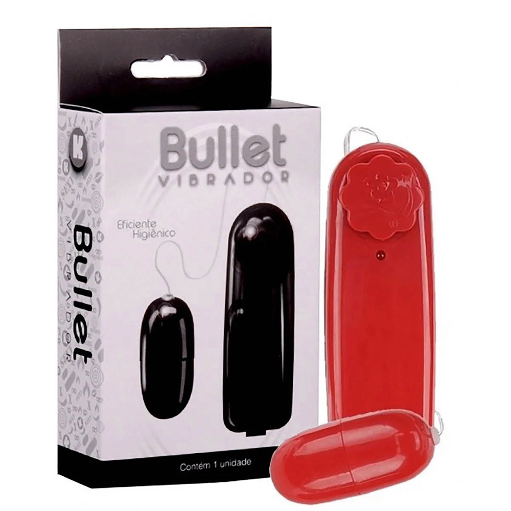Vibrador Bullet C�psula com Multivelocidade e Controle Remoto com Fio Vermelho | Foto 02