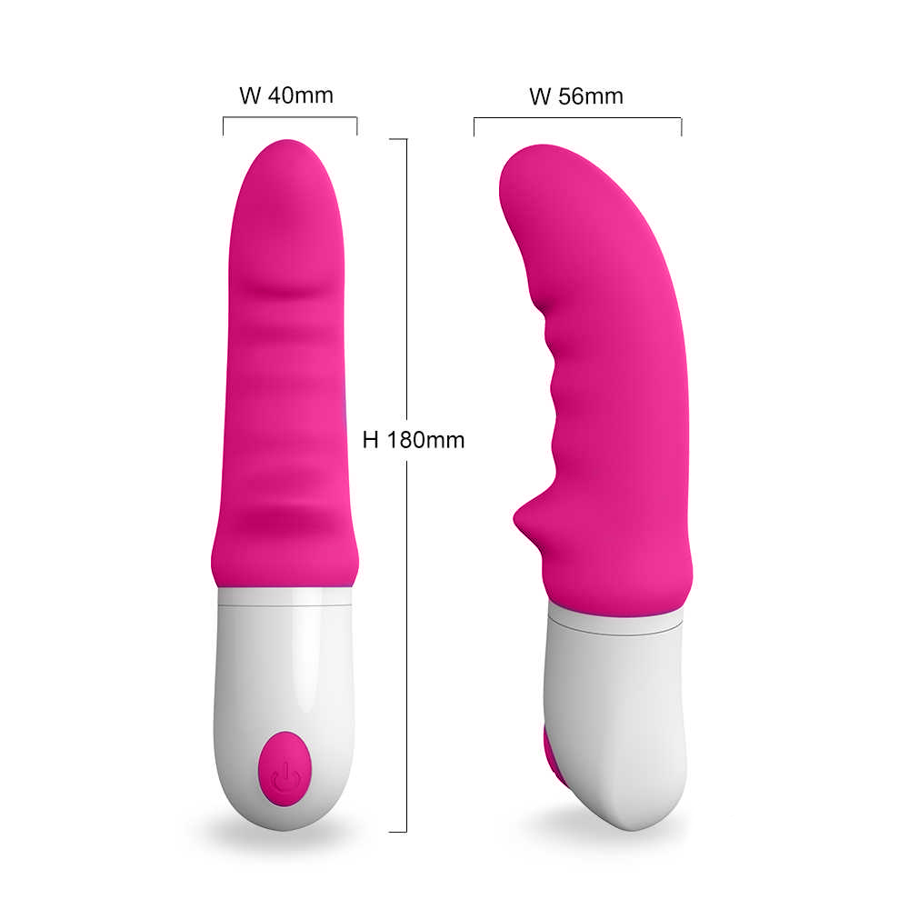 Vibrador Ponto G Sparta Pink exibindo sua cor vibrante e o bot�o de controle