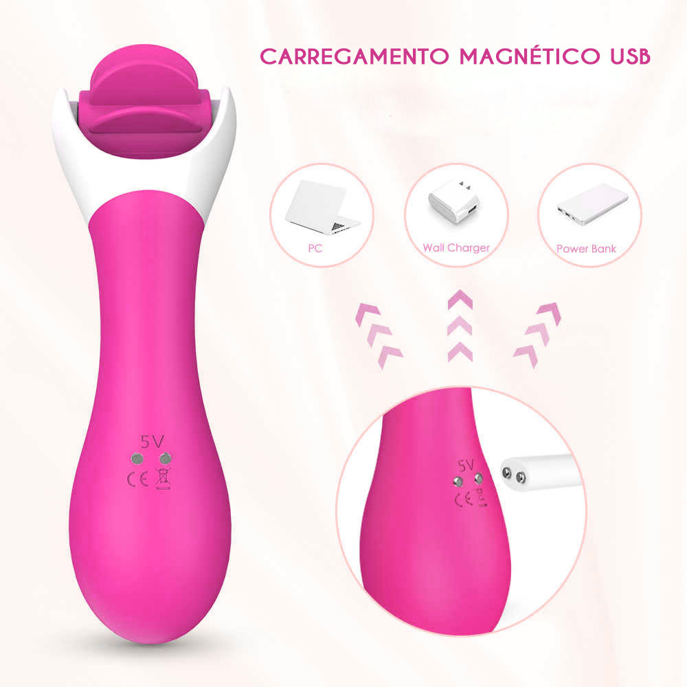 Simulador oral pink com carregamento magnetico USB e indicador LED