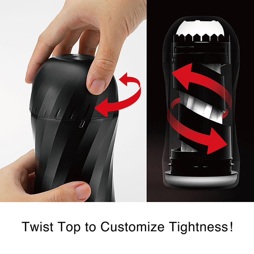 Mecanismo de tor��o do Masturbador Air Tech Twist Tickle Tenga para regulagem do aperto interno