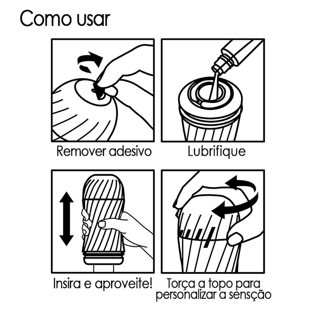 Vista interna e externa do Masturbador Air Tech Twist Tickle Tenga, mostrando a regulagem e a textura