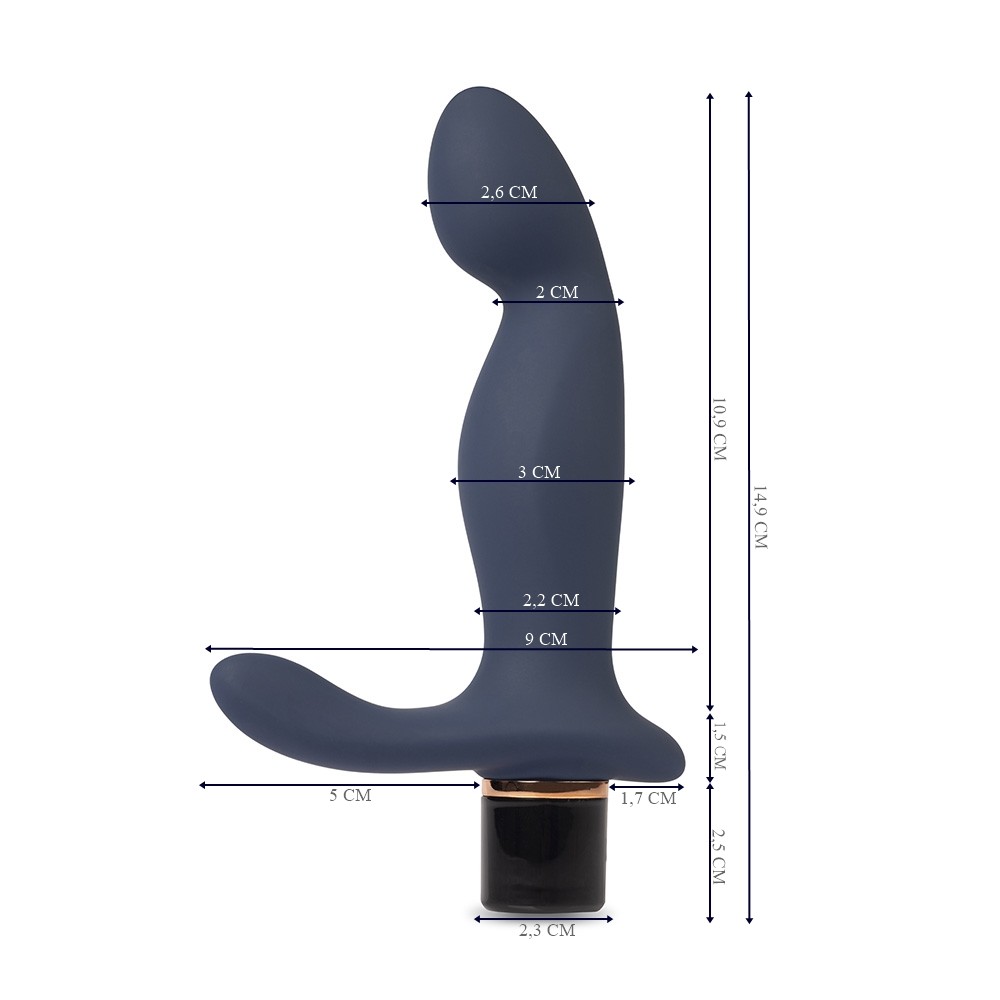 Design unissex do Vibrador Duplo Recarreg�vel ALL Azul, indicado para diversas formas de prazer