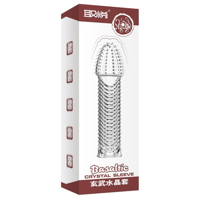 Capa Peniana em Silicone Transparente com Ondas em uma superf�cie, mostrando sua forma ergon�mica e contorno suave