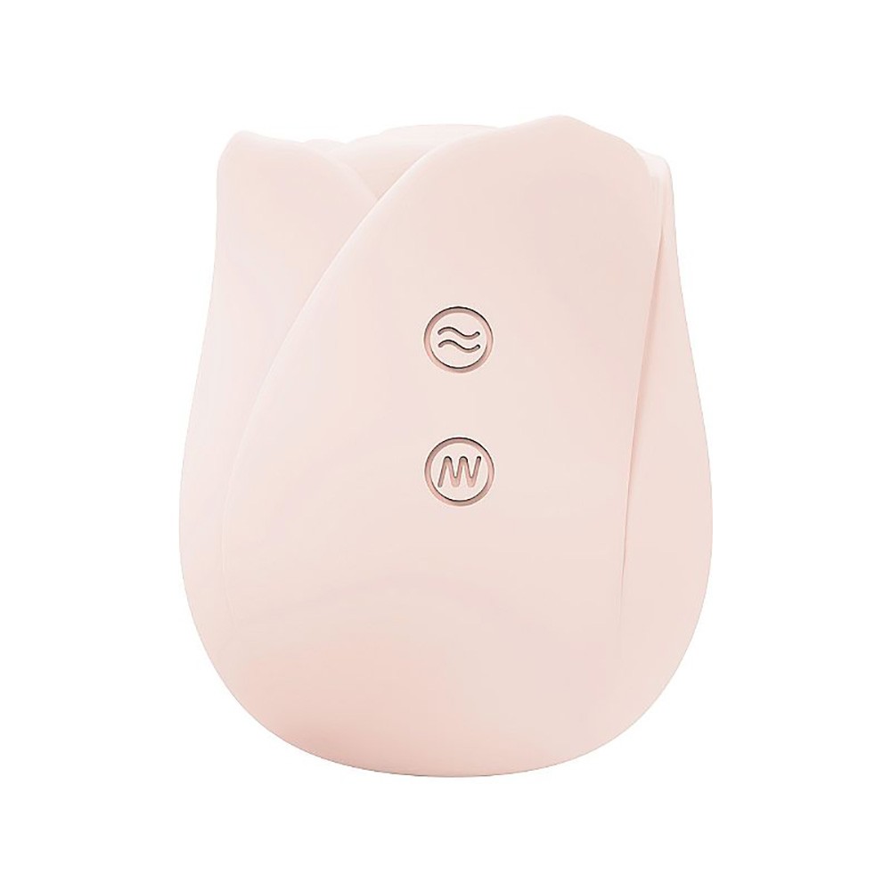 Vibrador Discreto Recarreg�vel em Silicone com 10 Vibra��es Formato de Flor Rosa - embalagem do produto destacando a marca e caracter�sticas