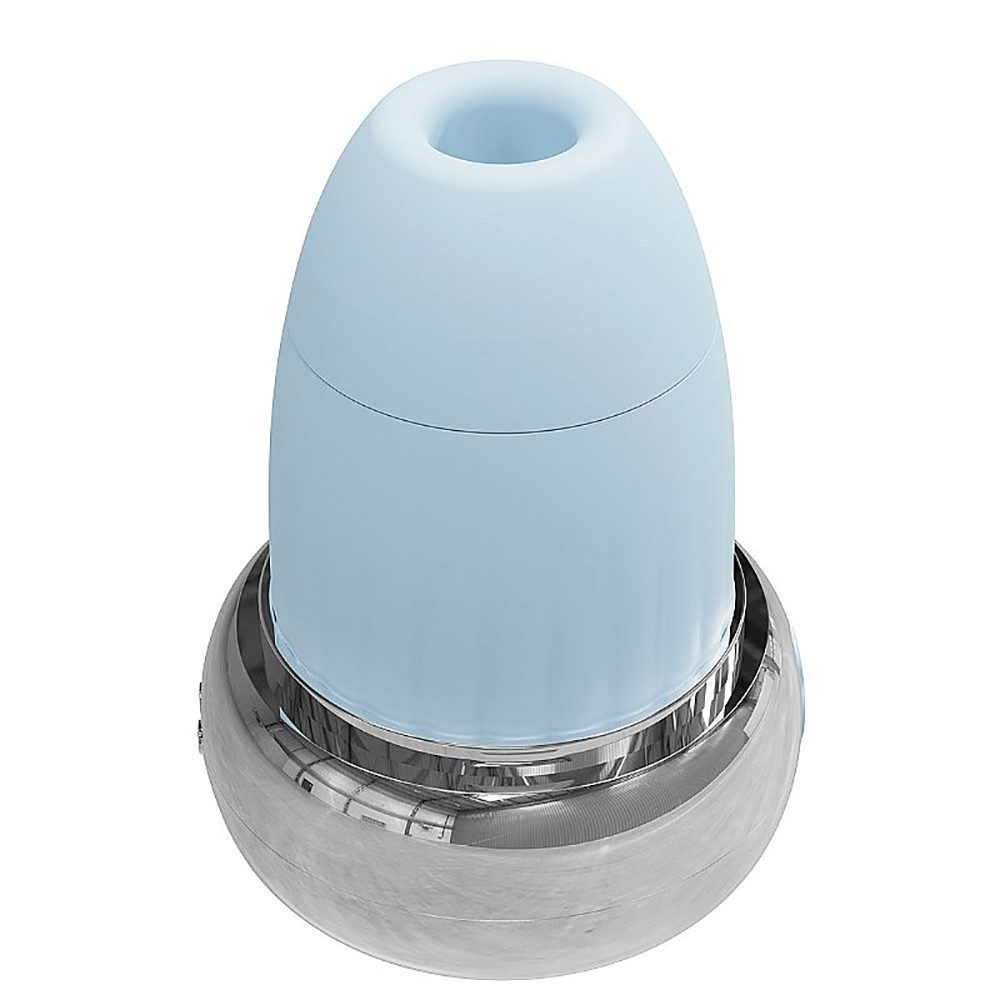 Vista superior do Vibrador para Clit�ris Recarreg�vel em Silicone Azul com ponta de estimula��o