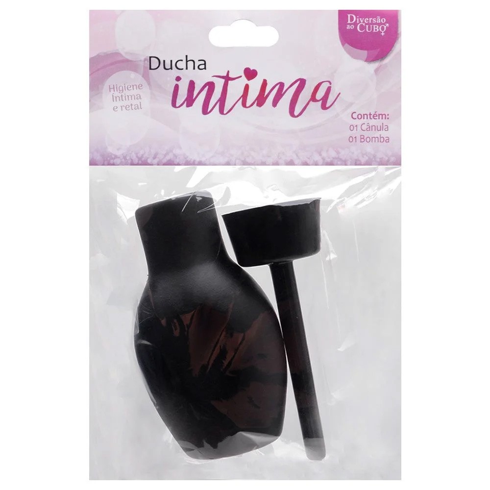 Embalagem da Ducha Higi�nica �ntima 100ml Preta com design 'Higiene �ntima e Retal'