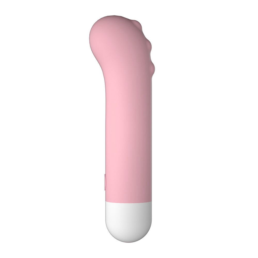 Vibrador Ponto G em Silicone Monster Rosa sem caixa, vista frontal, mostrando design ergon�mico e cor rosa