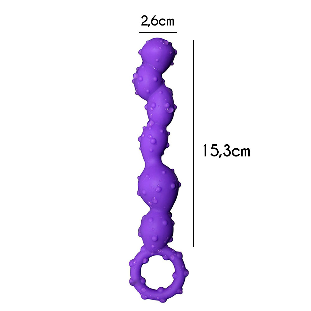 Bolinha Anal em Silicone com Texturas Beads Top Lil�s - vista detalhada das contas e texturas