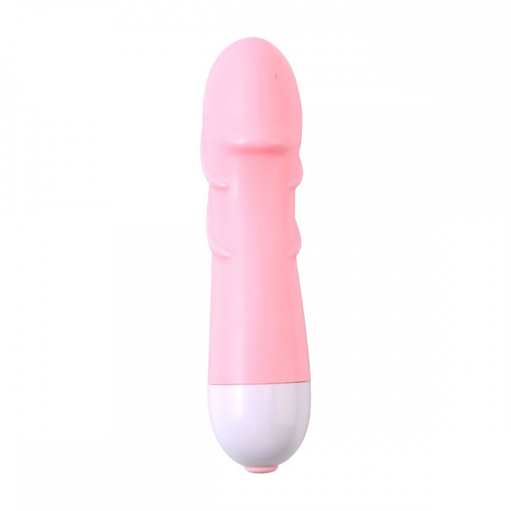 Vibrador Feminino em ABS Rosa com 10 Vibra��es e Relevo em Ondas | Vista de frente do vibrador, ideal para estimula��o do ponto G.