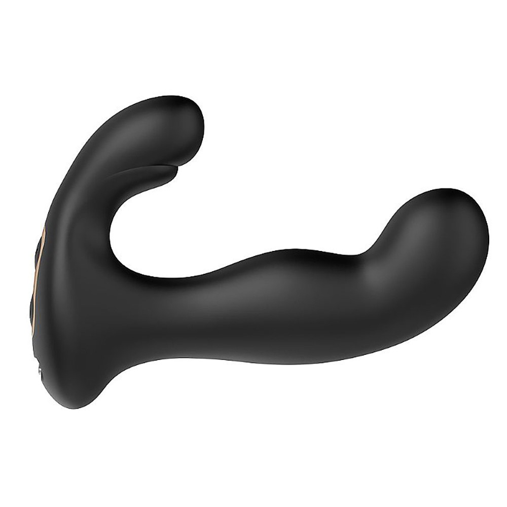 produto em vista lateral, exibindo seu design ergon�mico e acabamento em silicone preto aveludado.