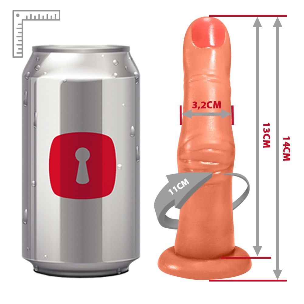 Detalhe da base redonda do Dedo Real�stico Indicador Billy flex�vel bege para manuseio confort�vel