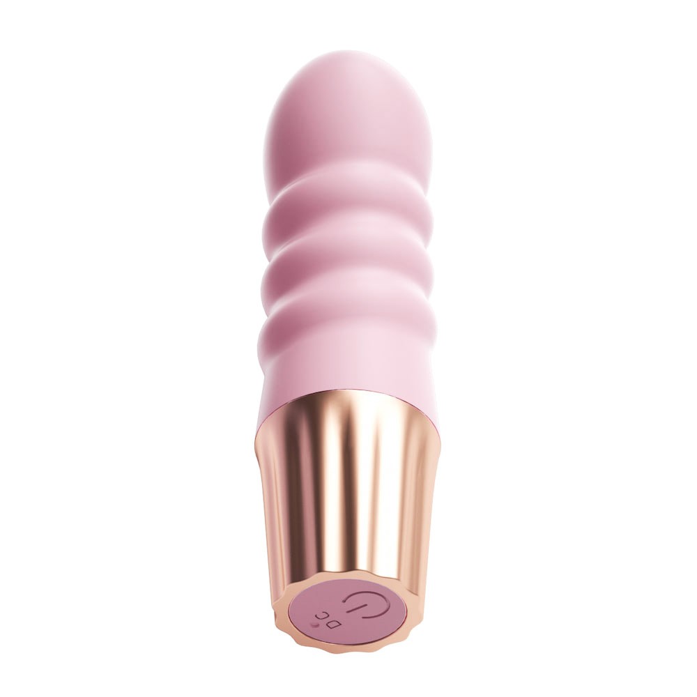 Vibrador Personal Recarreg�vel em Silicone com 10 Vibra��es Mini Happy Espiral Rosa - Detalhe do Carregador USB