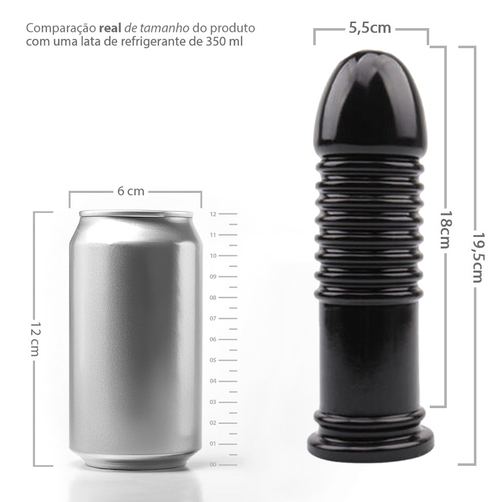 Detalhe da ponta afilada do Plug Anal Rubicon Texturizada, ideal para inser��o suave e confort�vel