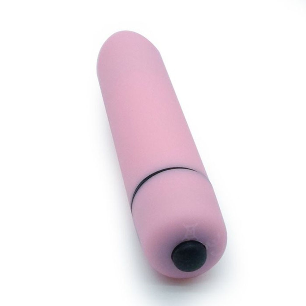 Vibrador Bullet em ABS Rosa em vista superior, com foco no bot�o de controle e na ponta suave