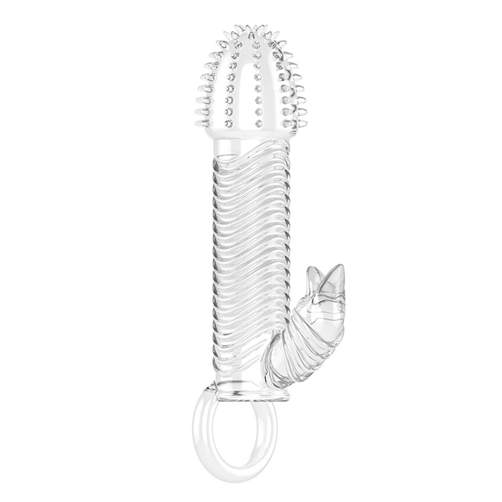 Capa Peniana com Vibrador em Jelly destacando o anel escrotal e design transparente