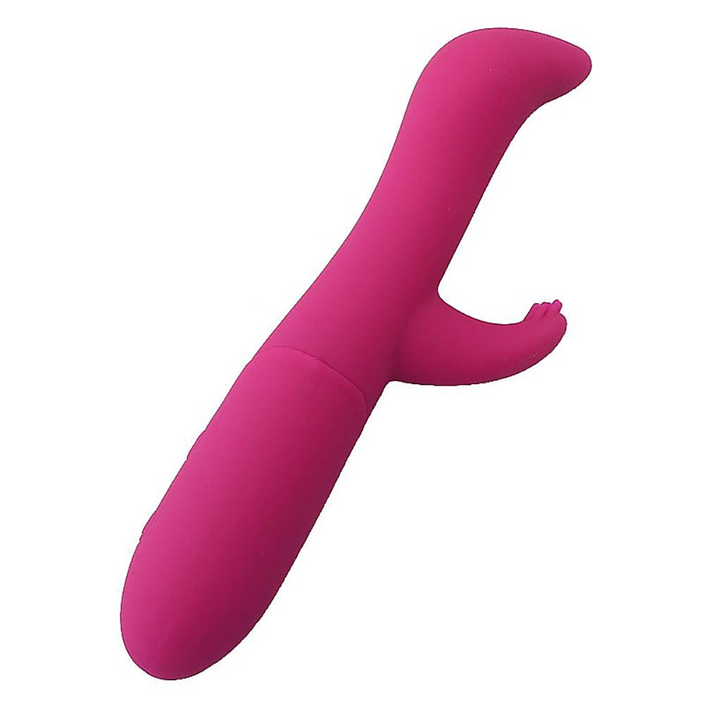 Vibrador Duplo Laila em uma superf�cie branca, mostrando sua cor vibrante e textura