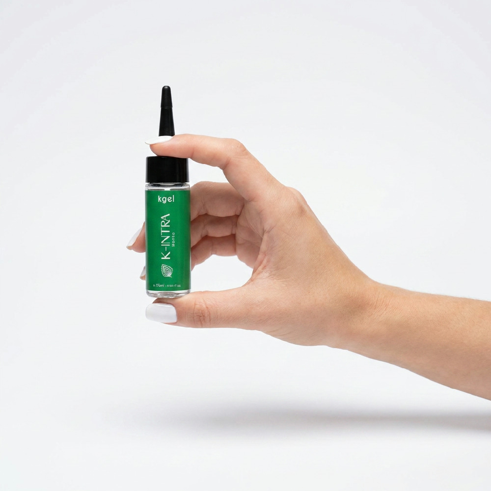 Gel Lubrificante K-Intra Menta 15ml, caixa em close-up destacando informa��es do produto e embalagem