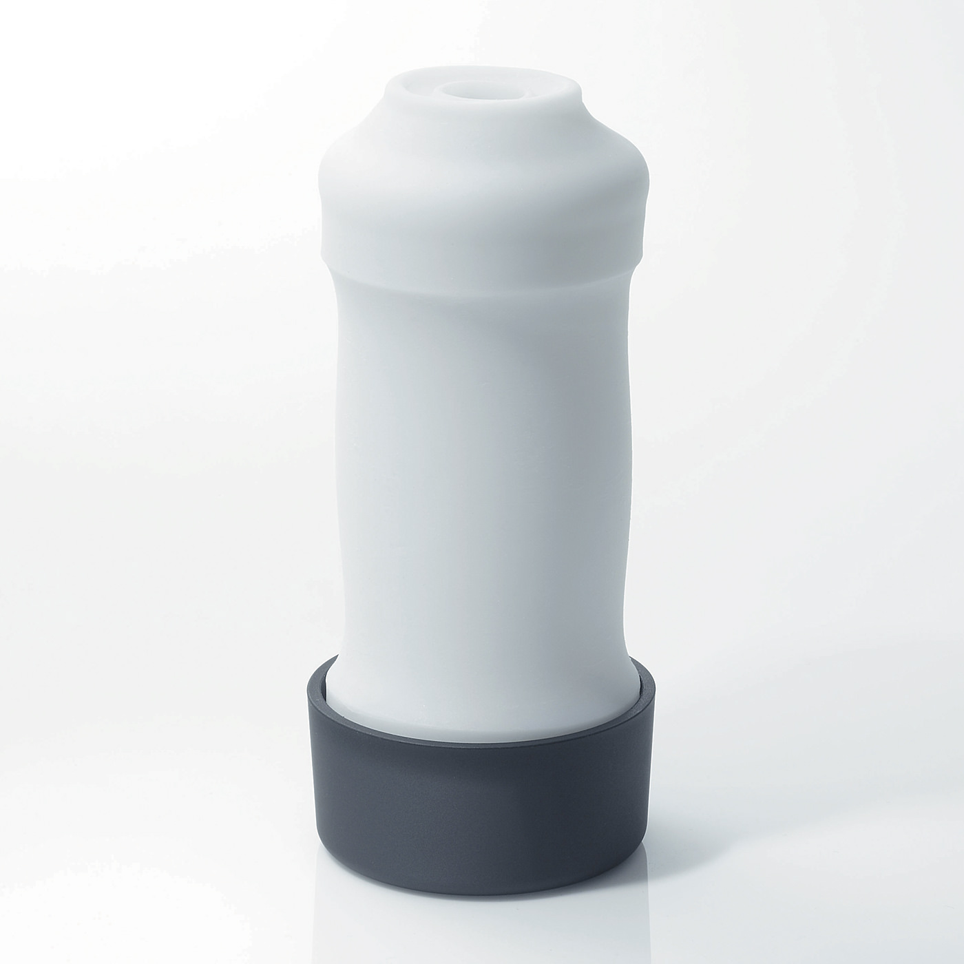 Masturbador Tenga 3D Spiral em sua embalagem transparente, destacando a textura interna em espiral branca