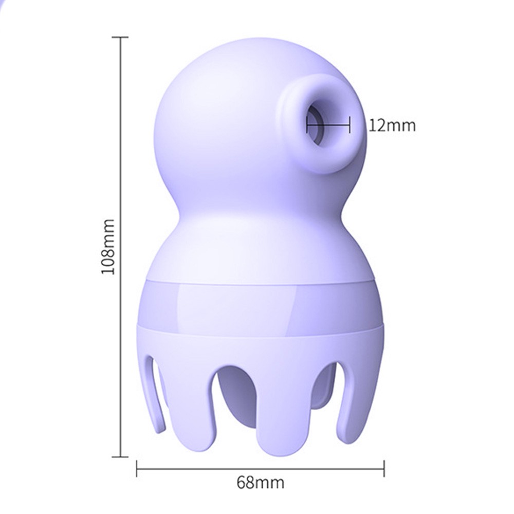 Vibrador para Clit�ris Recarreg�vel Octopi 2 Roxo - Foto de um dos tent�culos, destacando a flexibilidade do silicone