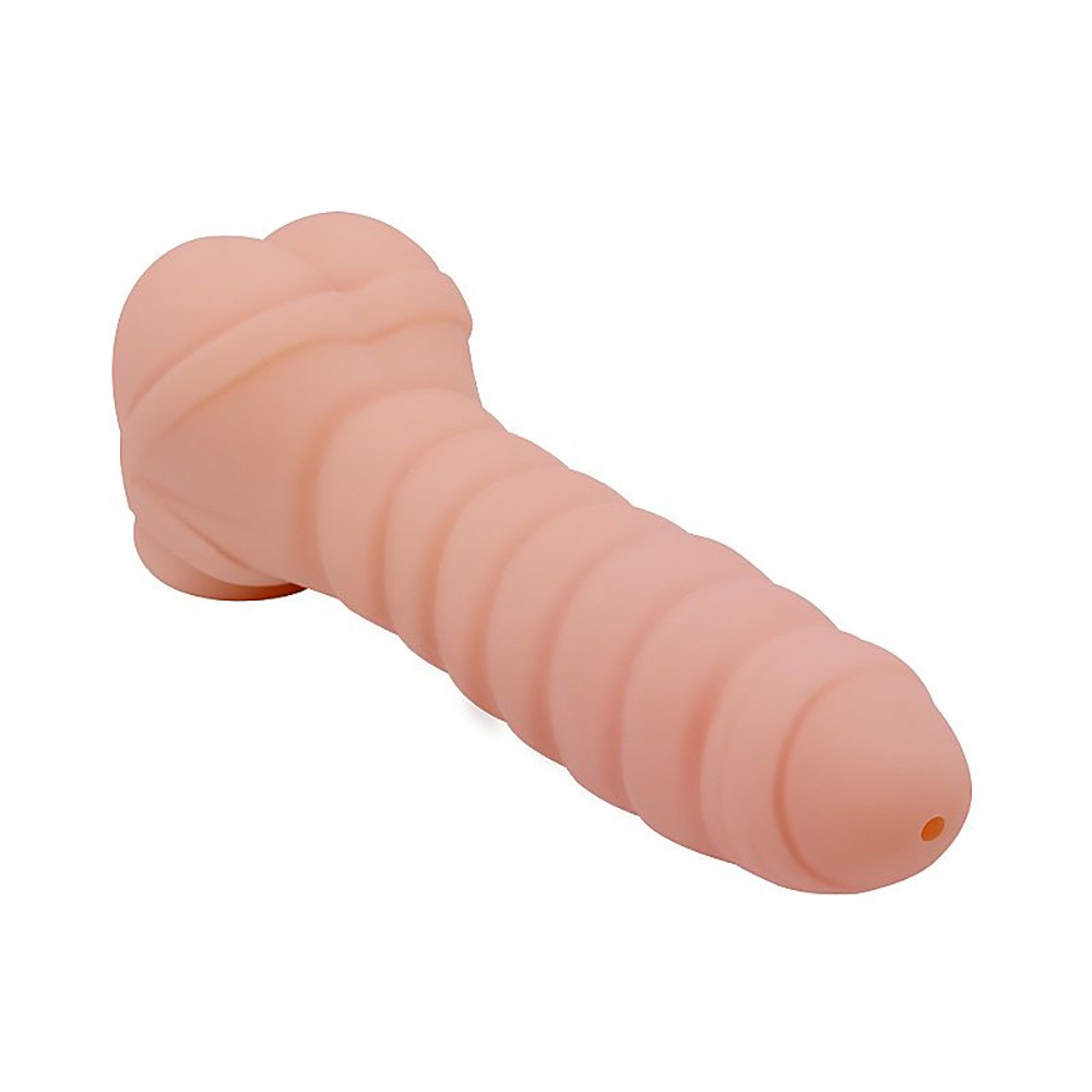 Masturbador Stronger Man em Cyberskin com vista lateral e orif�cio de entrada