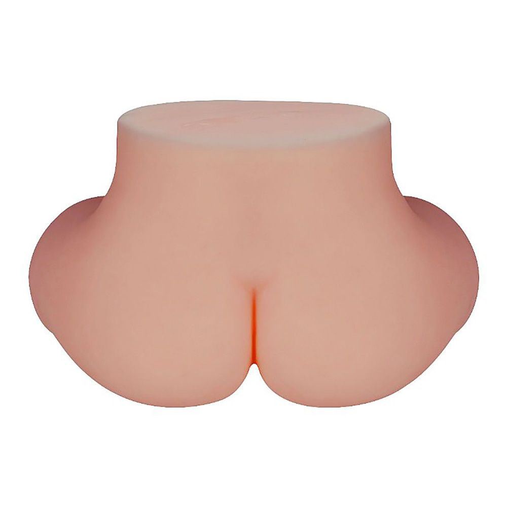 Masturbador Bumbum Princess Bege em vista lateral completa, exibindo o formato suave e o material bege