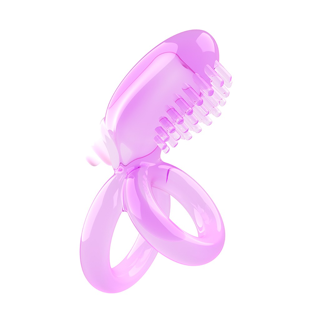 Anel Peniano e Escrotal com Vibro e Massageador para Clit�is Lil�s - vista em �ngulo