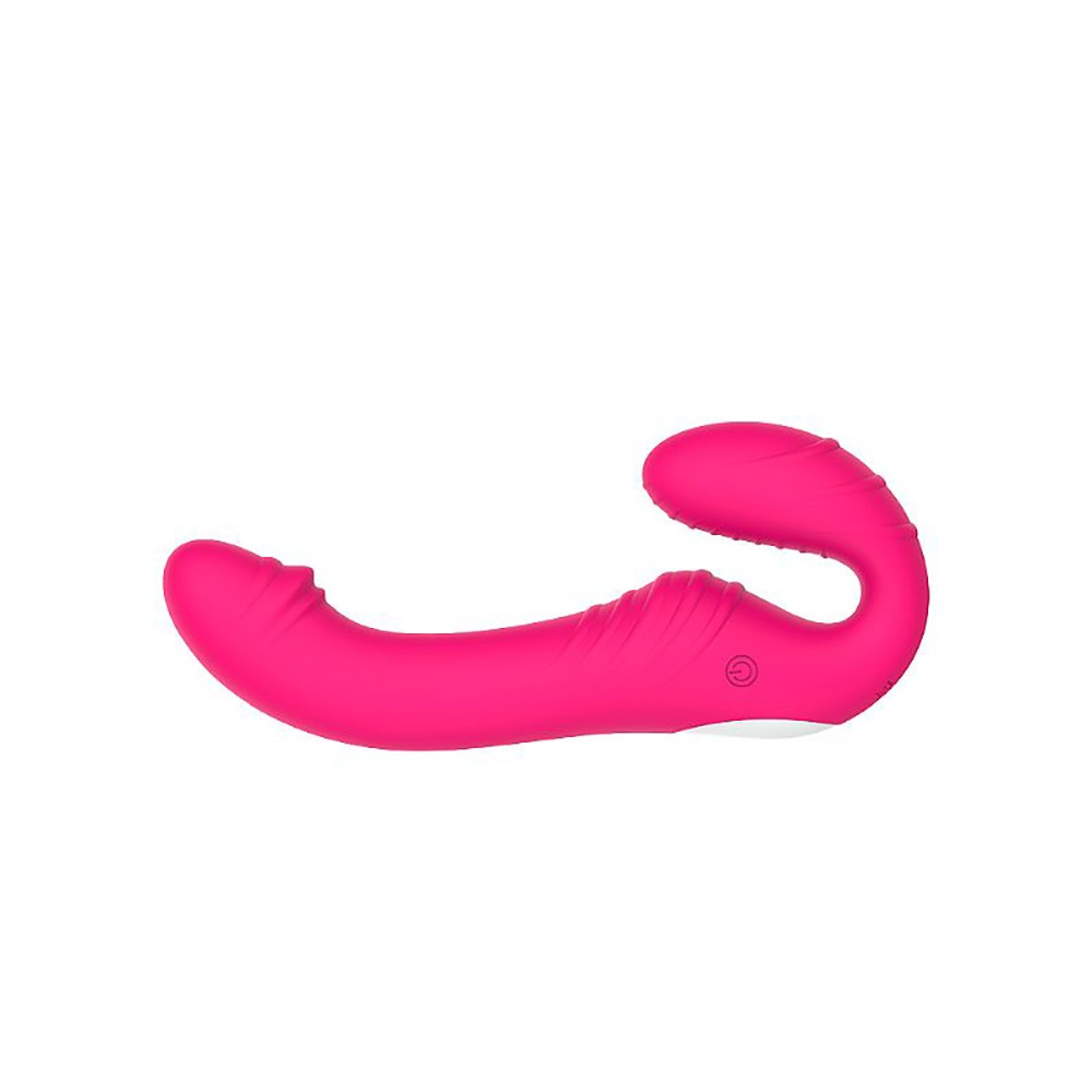 Cinta Peniana para Ela em Silicone Recarreg�vel Roma Pink em vista lateral