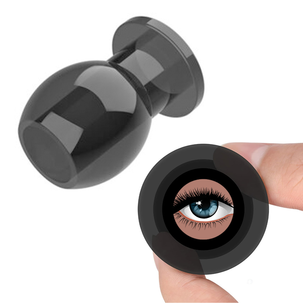 Plug Anal Oco com Abertura para Inser��es, destacando a possibilidade de ver atrav�s do material transparente, criando um efeito visual no uso