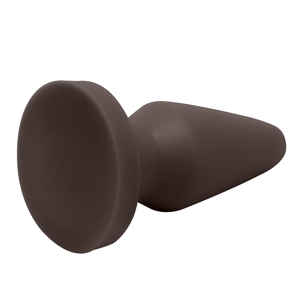 Plug Anal Easy Marrom em vista diagonal superior, mostrando a largura m�xima de 3,8cm