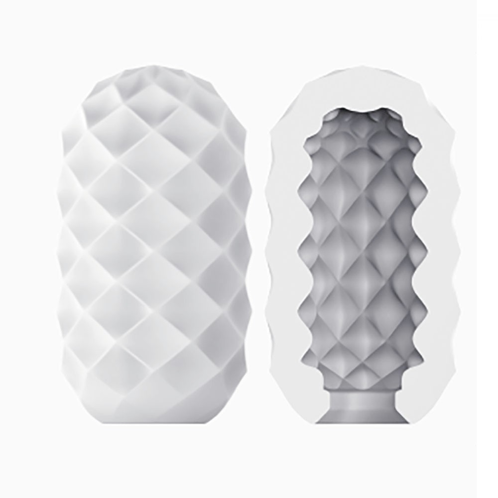 Masturbador Masculino Hedy X Confidence em Silicone com vista interna detalhada da textura estimulante