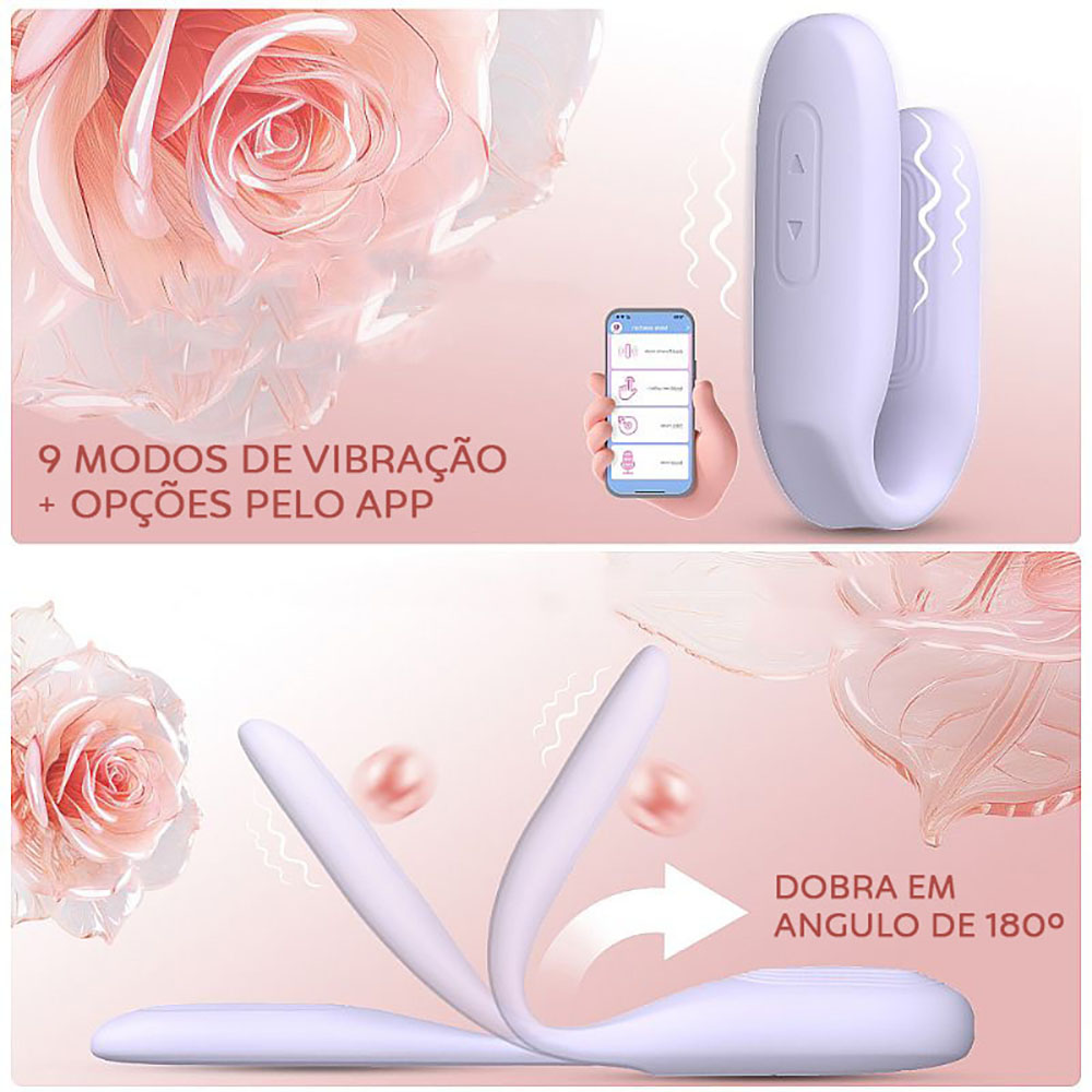 vista lateral destacando flexibilidade de at� 180 graus do Popping APP Rosa