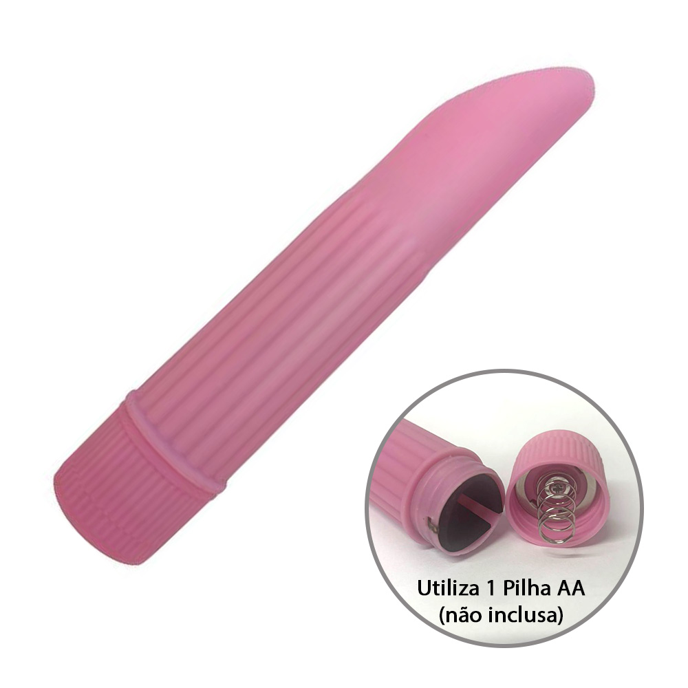 Vibrador Personal em Pl�stico R�gido Multivelocidade Feminist Rosa em vista diagonal superior