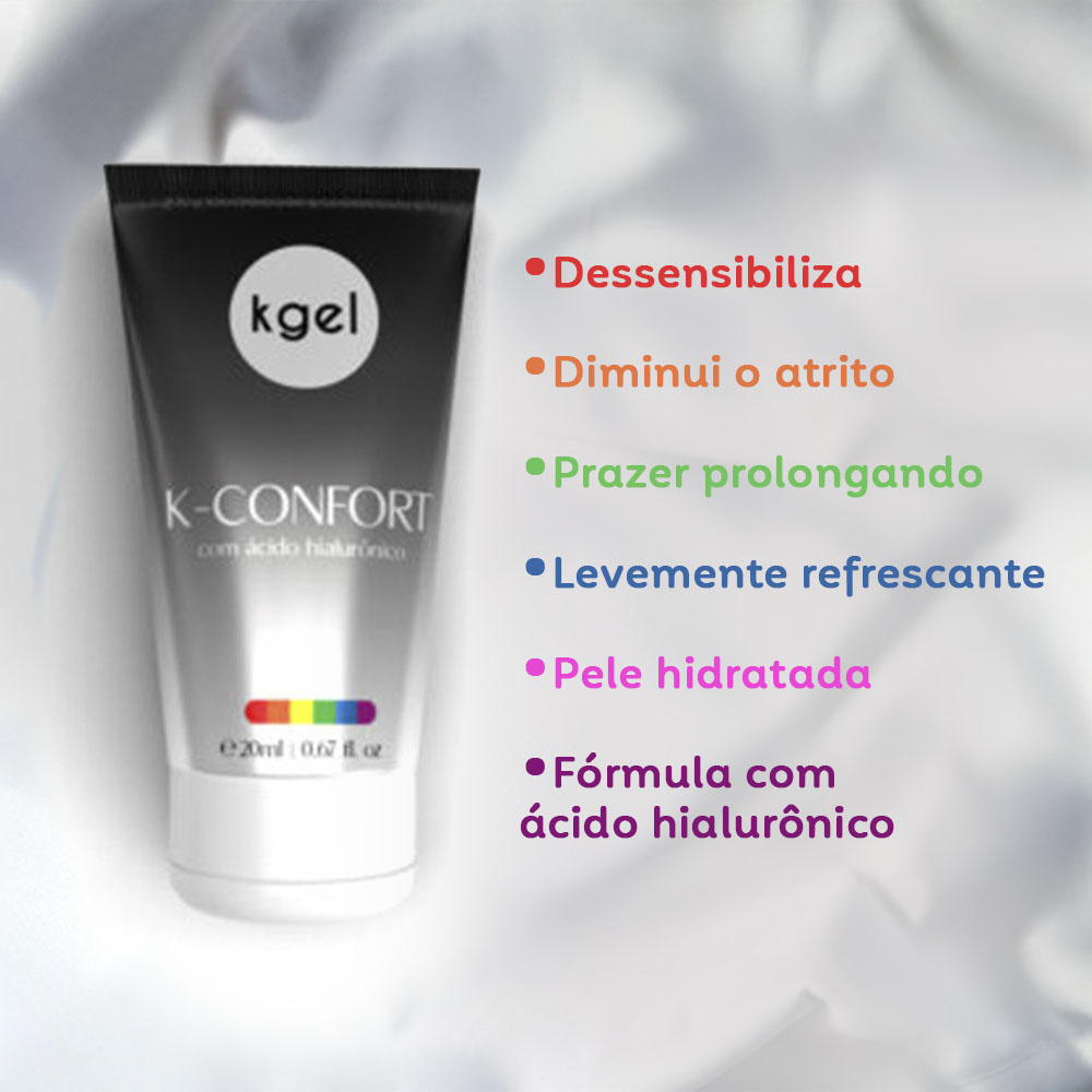 Gel para Sexo Anal Dessensibilizante K-Confort 20ml com �cido Hialur�nico | Foto 02