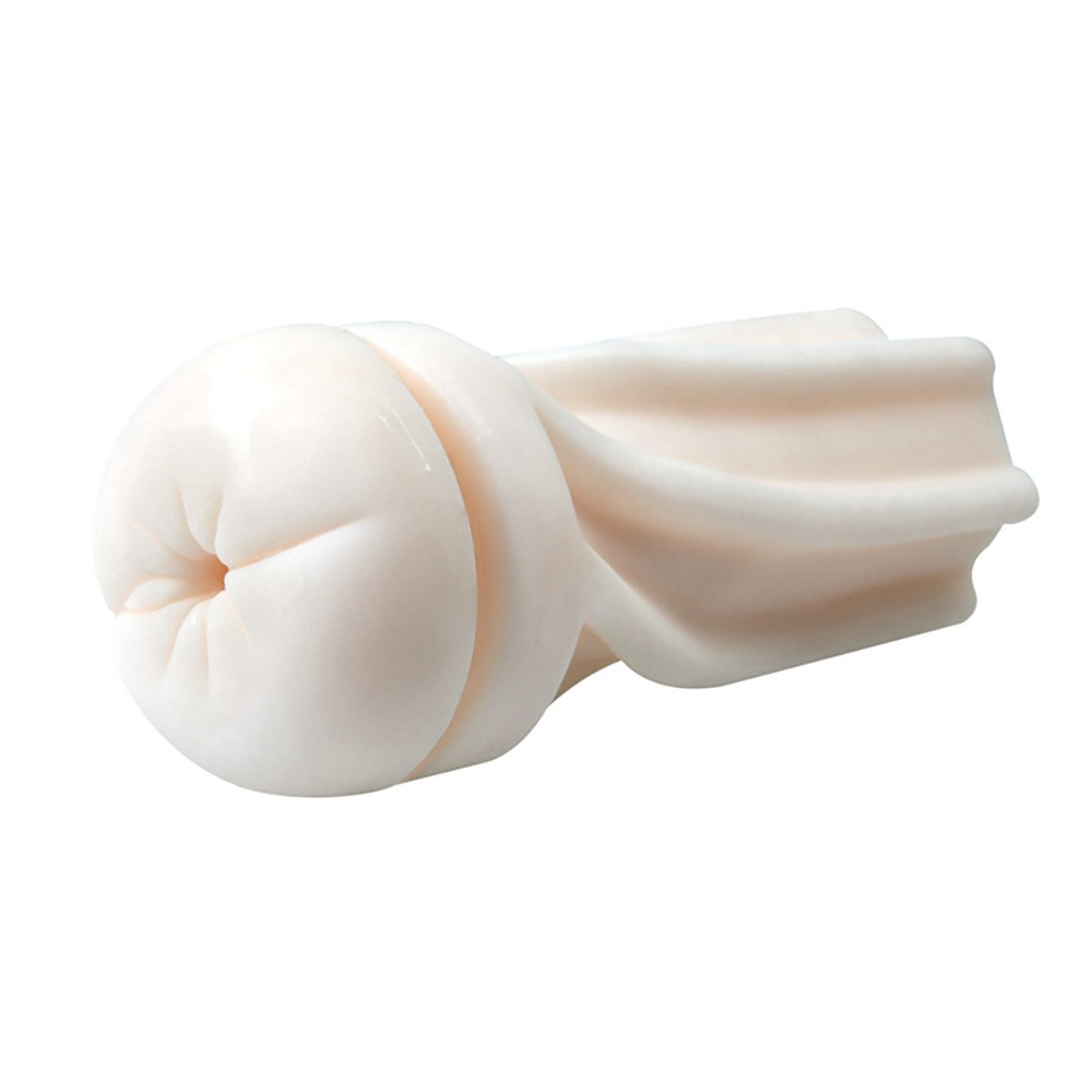 Masturbador Masculino em Cyberskin Formato de �nus Love Nest: vista lateral do inserto de cyberskin, revelando o design interno texturizado