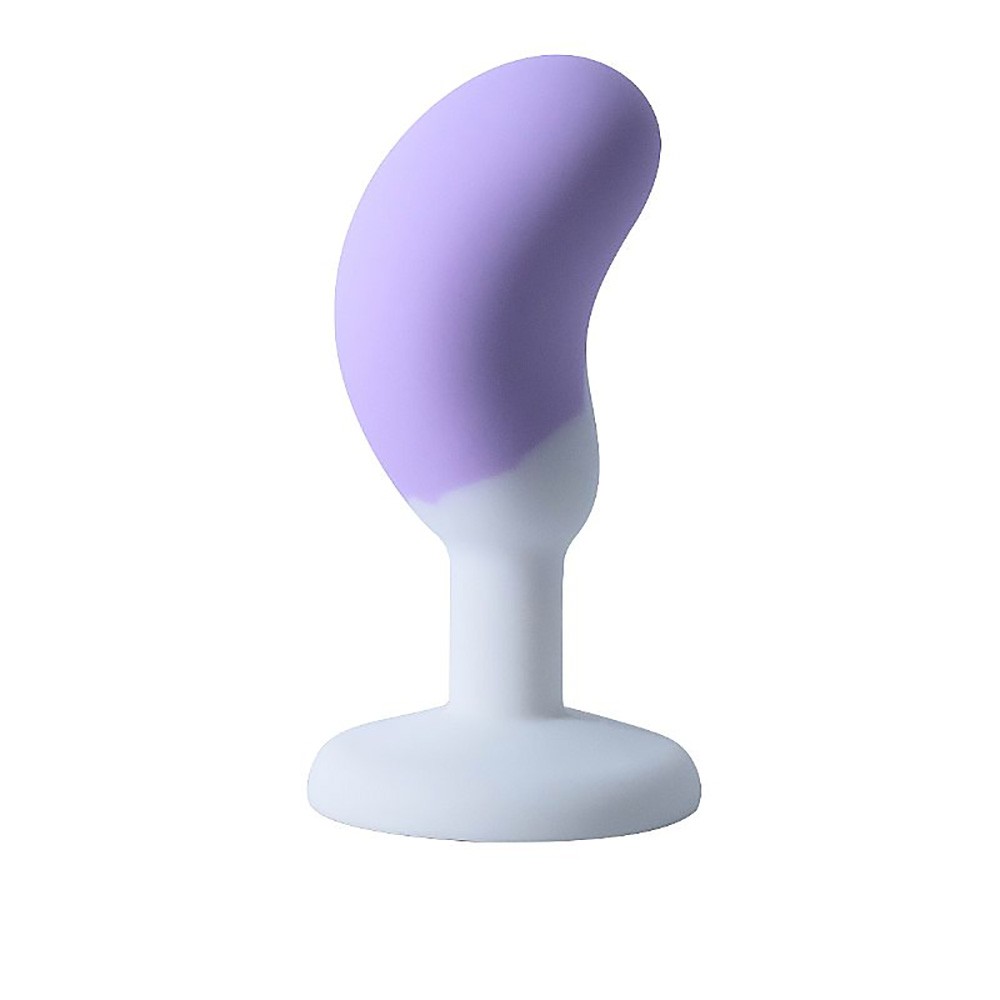 detalhe do acabamento em silicone aveludado do plug anal joia mostrando maciez e superf�cie suave