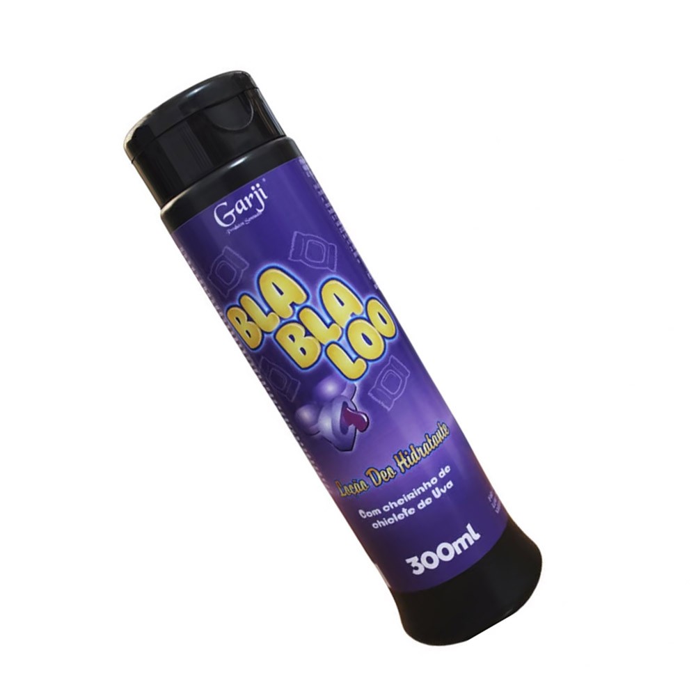 Lo��o Deo Hidratante BlaBlaLoo Chiclete de Uva 300ml - Vis�o detalhada da frente da embalagem