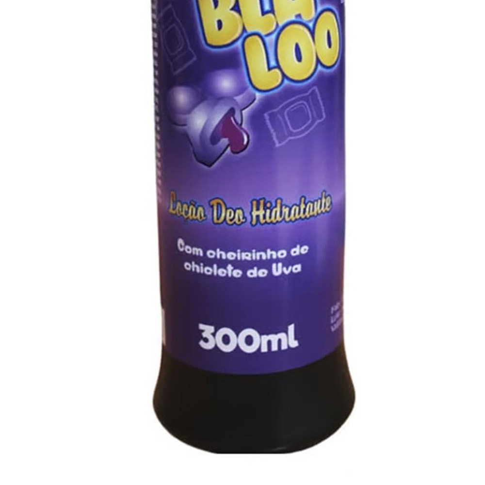 Lo��o Deo Hidratante BlaBlaLoo Chiclete de Uva 300ml - Vista do fundo da embalagem