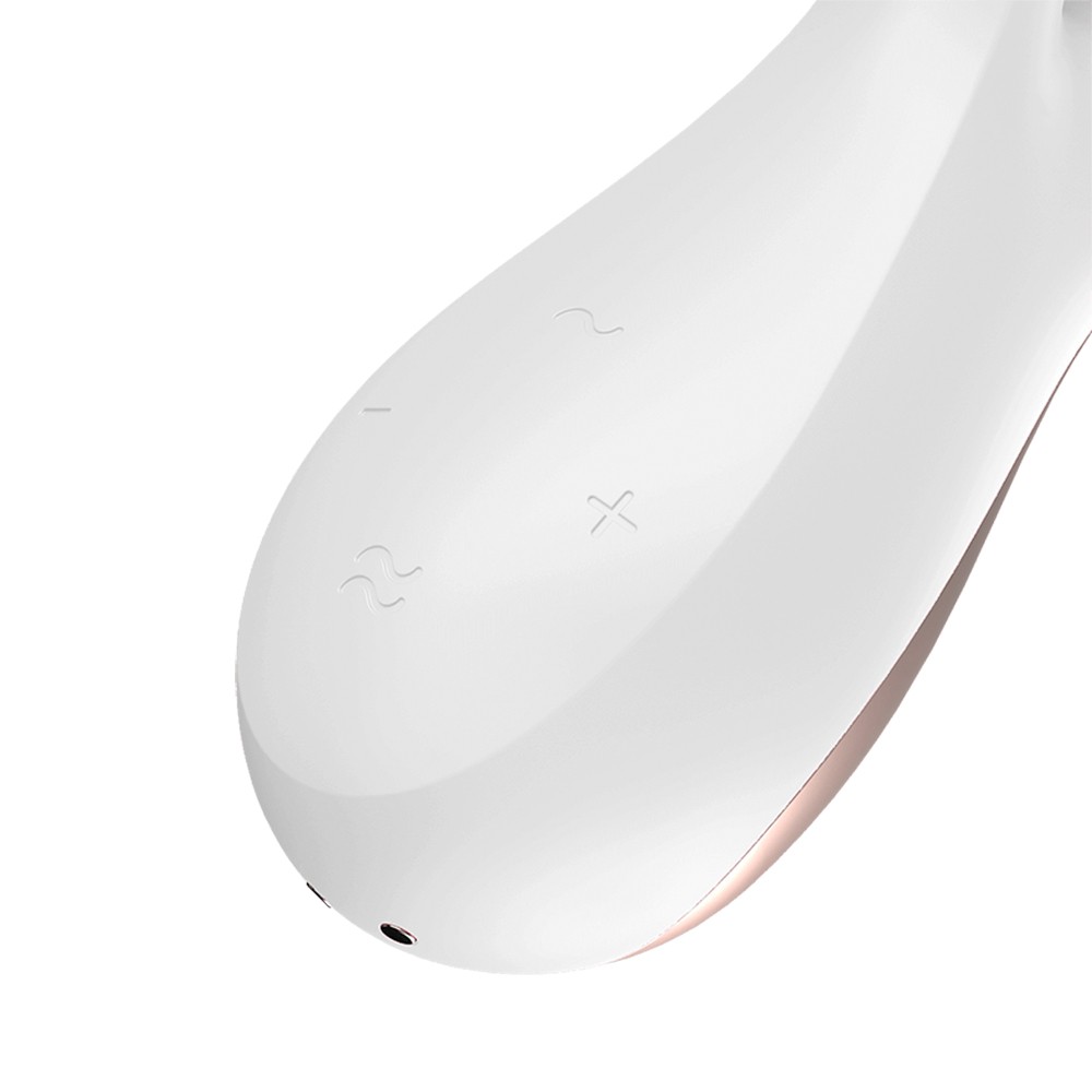 Vibrador Satisfyer Mono Flex branco de frente