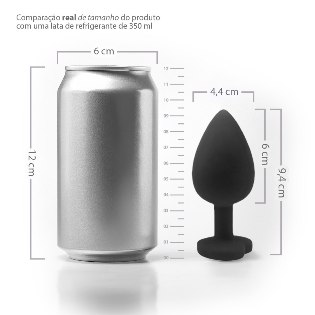Close na ponta anat�mica do plug anal de silicone para inser��o gradual segura e confort�vel