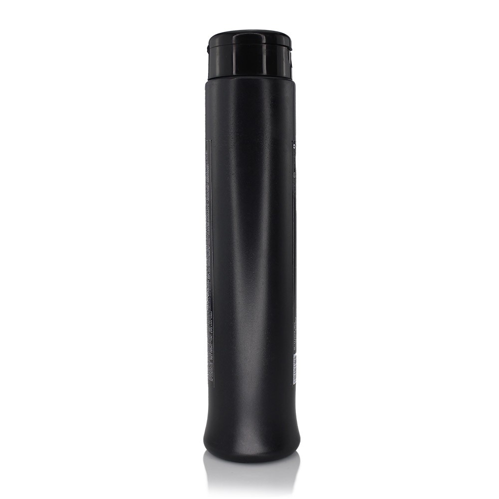 Vista lateral do frasco de Lubrificante Lubes Fist 420ml, mostrando o design ergon�mico