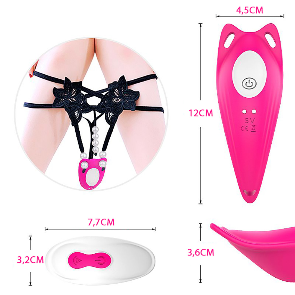Detalhe do design ergon�mico do vibrador Rebecca Pink com sua borda suave em silicone