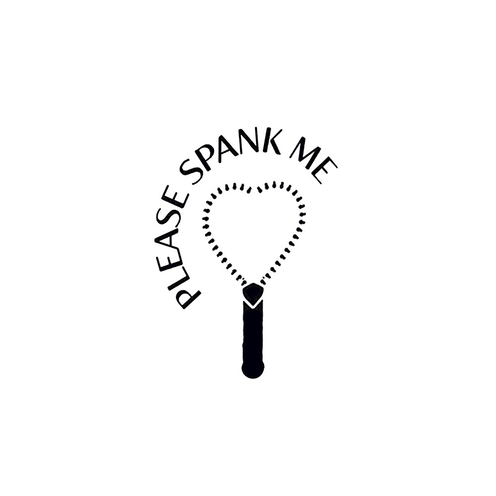 Close-up da Tatuagem Tempor�ria Please Spank Me