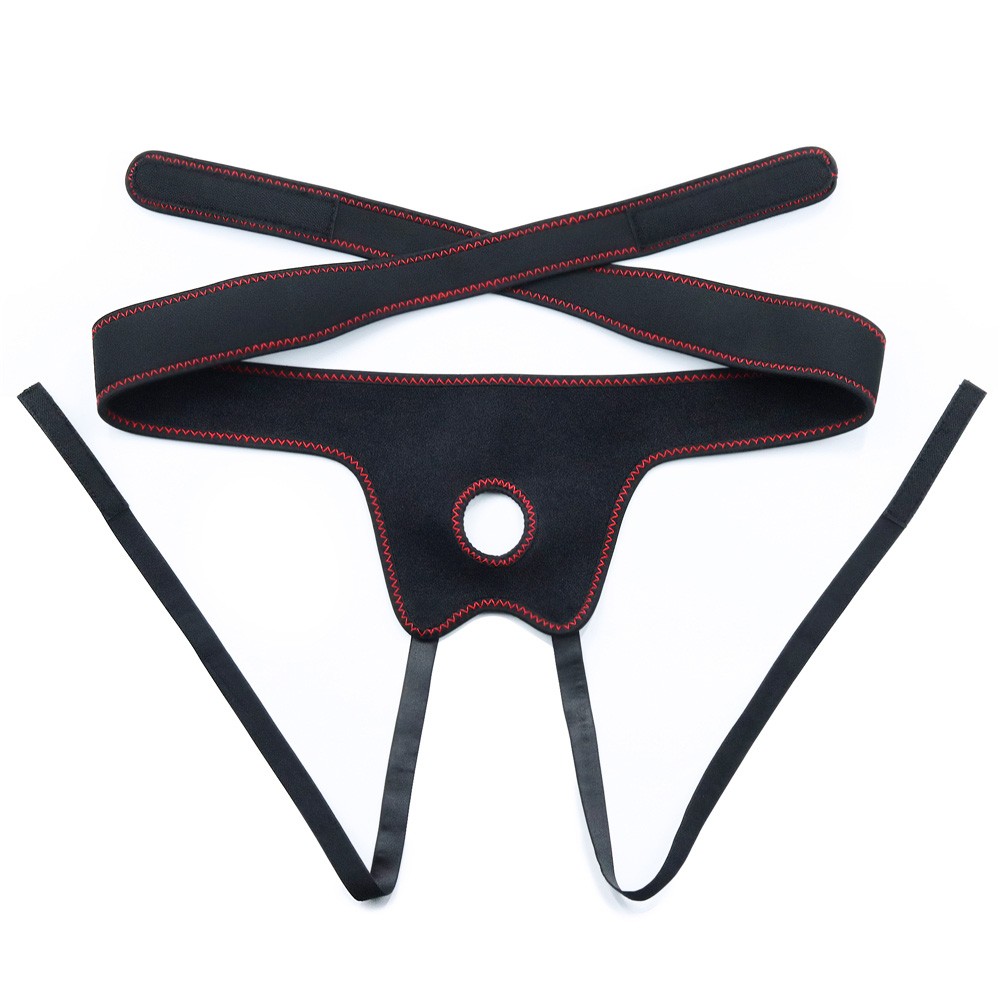 Cinta Peniana para Ela sem P�nis com Tiras Ajust�veis Preto - Vista Superior do Design