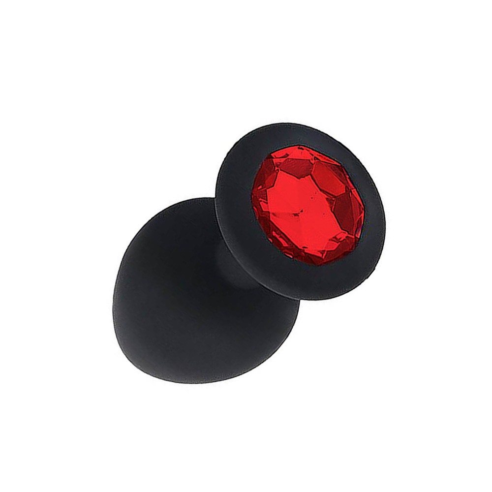 Plug Anal Joia em Silicone (Toque Aveludado) Tamanho P Base Redonda Jonny Preto | Foto 04