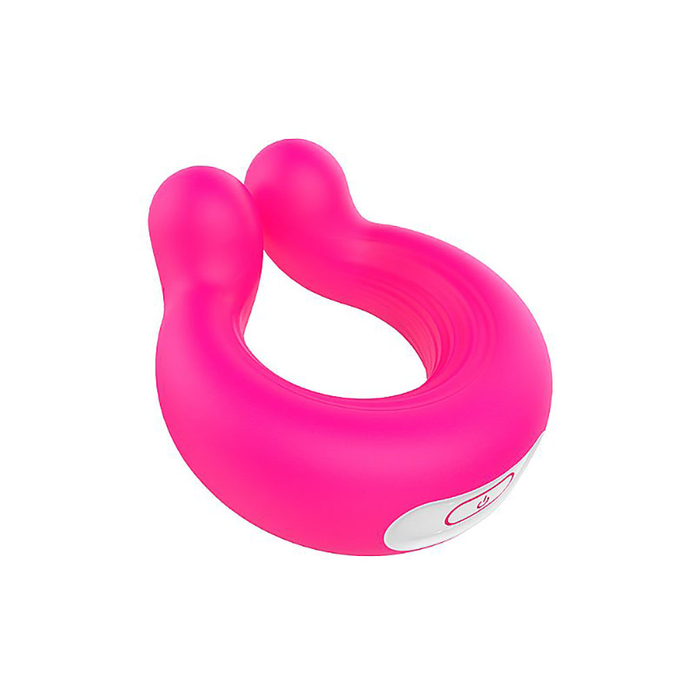 Anel Peniano com Vibro em Silicone Recarreg�vel London Eye RCT Pink - Vista lateral mostrando o formato ergon�mico