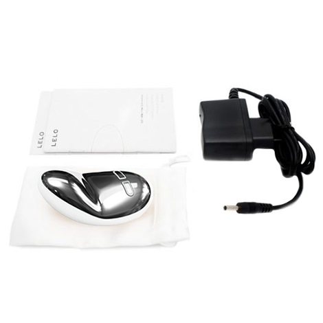 Vibrador Yva LELO e acess�rios - Conte�do da caixa com vibrador, carregador e manual