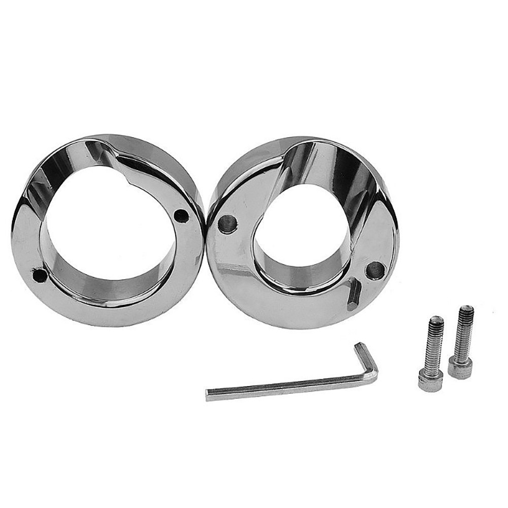 produto em a�o inoxid�vel desmontado com a chave e parafusos, mostrando a mec�nica do fecho