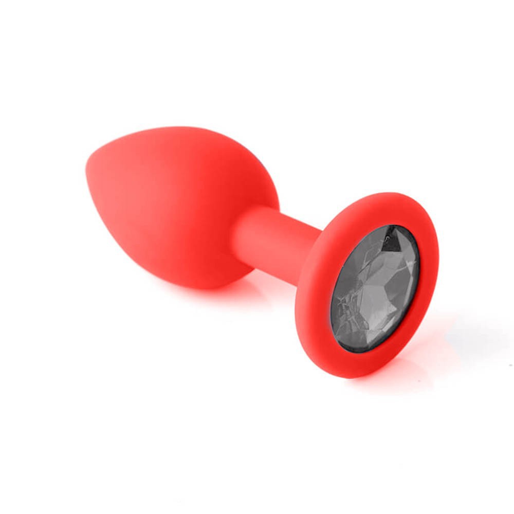 vista da base redonda do plug anal joia com design elegante evidenciando seguran�a e conforto