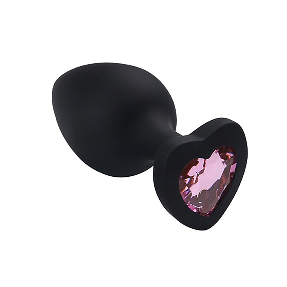 detalhe do toque aveludado do plug anal joia em silicone preto mostrando superf�cie macia e confort�vel